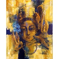 Shaista Momin, Untitled, 24 x 30 Inch, Acrylic on Canvas, Figurative Painting, AC-SHM-011